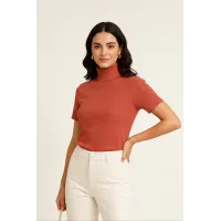 Half Sleeves Turtle Neck Half Sleeves Turtle Neck