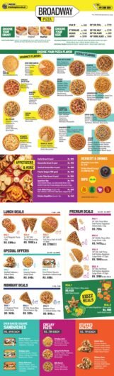 Broadway pizza full menu