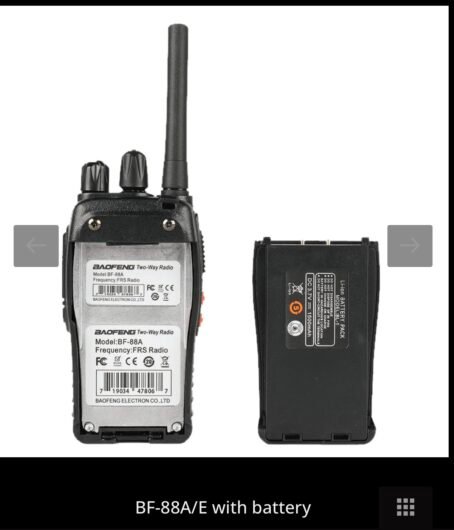 Walkie talkies