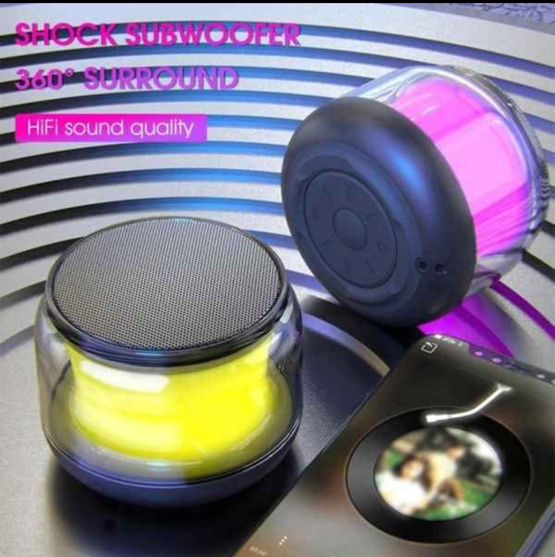 Mini Bluetooth Wireless Portable Speaker With Led Light & High Bass Sound