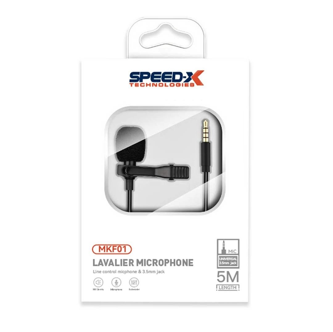 SPEED-X MKF01 5M LAVALIER MICROPHONE 3.5MM JACK GOOD QUALITY