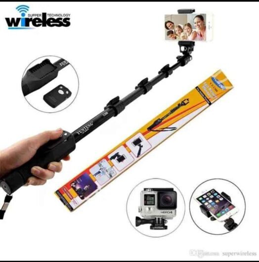 Bluetooth Selfie Stick 4 Feet YT228 Mini Tripod for Digital Camera / Cell Phone – Black