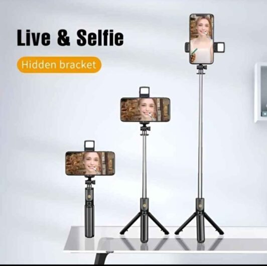 R1s Bluetooth Selfie Stick Tripod with Remote Control | 360° Foldable Selfie Rod for Phone & Action