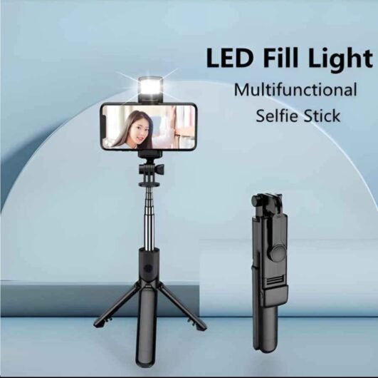 R1s Bluetooth Selfie Stick Tripod with Remote Control | 360° Foldable Selfie Rod for Phone & Action